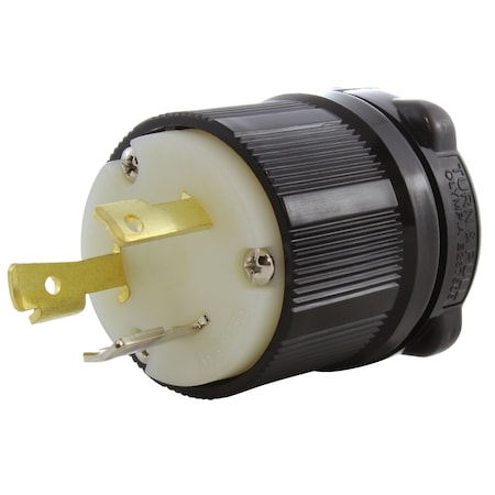 Ac Works Locking Plug, L7-30P, 20 A, 277V AC, Black ASL730P-BK